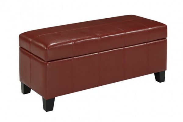 STORAGE OTTOMAN RED